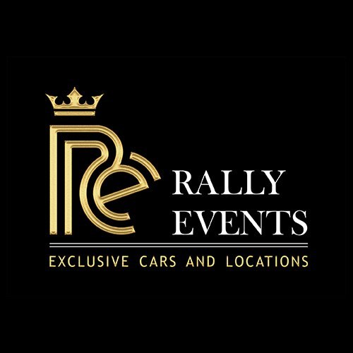 Logotipo Rally Events sobre fondo oscuro