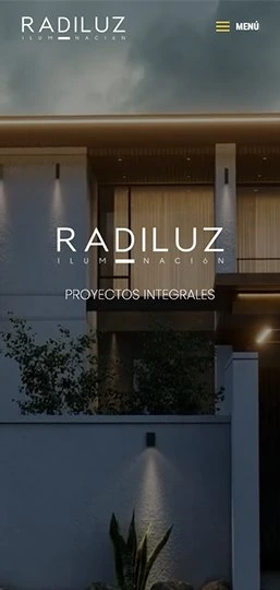 Diseño web móvil de Radiluz Iluminación