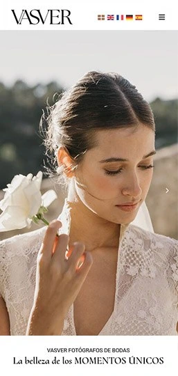 Diseño web móvil de Vasver Fotógrafos de Bodas