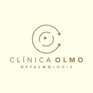Logotipo de Clínica Olmo Oftalmología sobre fondo claro