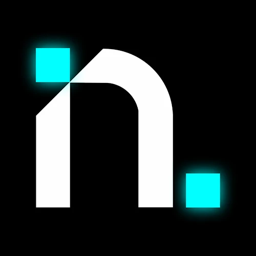 Identidad visual de Novagentia sobre fondo oscuro