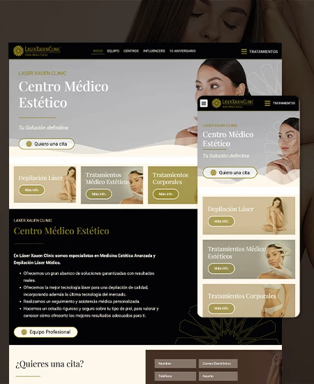 Diseño web responsive del Centro Médico Estético Xauen