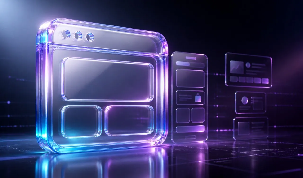 Visual abstracto de diseño web y ecommerce